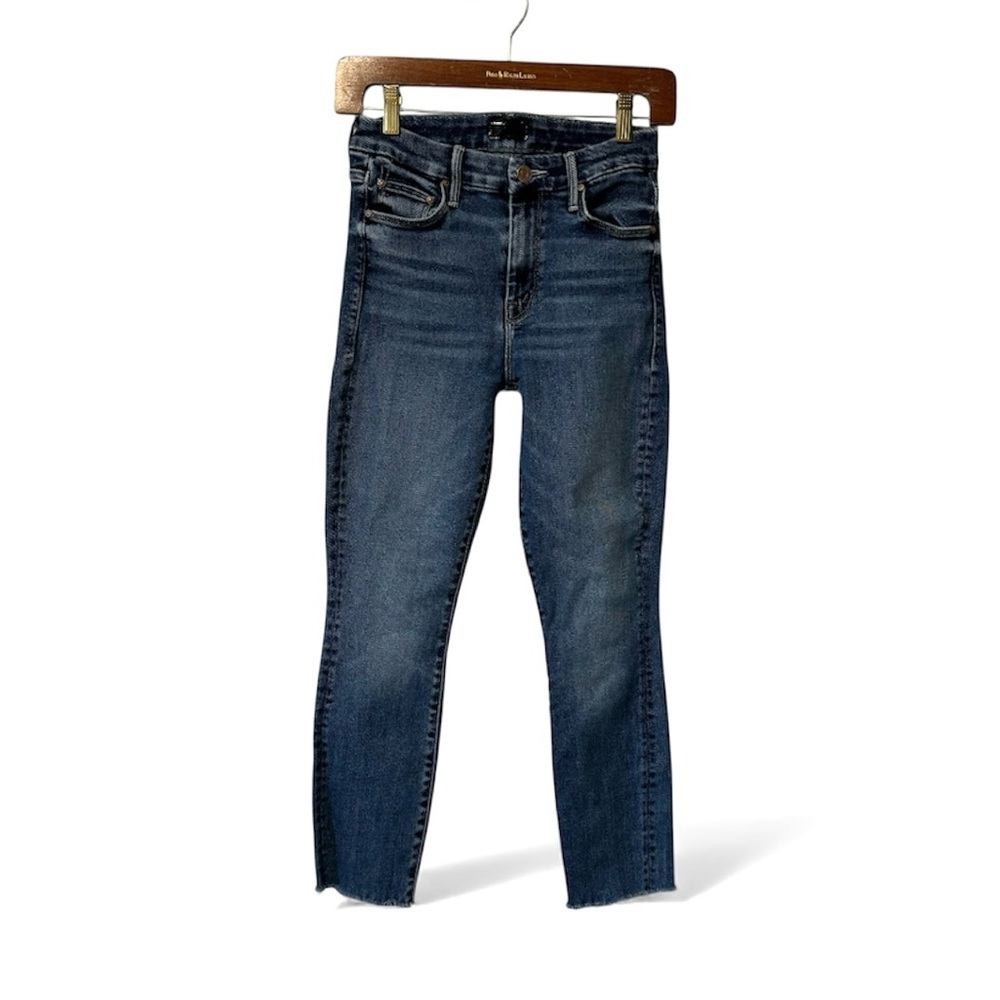 Mother Jeans The Looker Ankle Fray Womens 24 Designer Denim Mid Rise - Picture 2 of 12